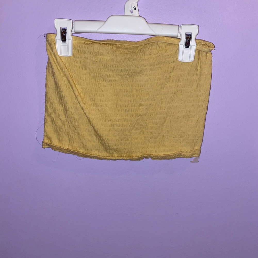 Yellow tube top